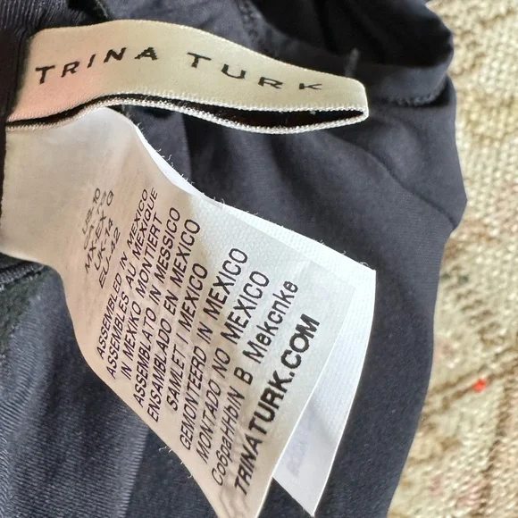 NWOT Trina Turk Black Off The Shoulder One-piece Swimsuit | Size 10 - Picture 7 of 9